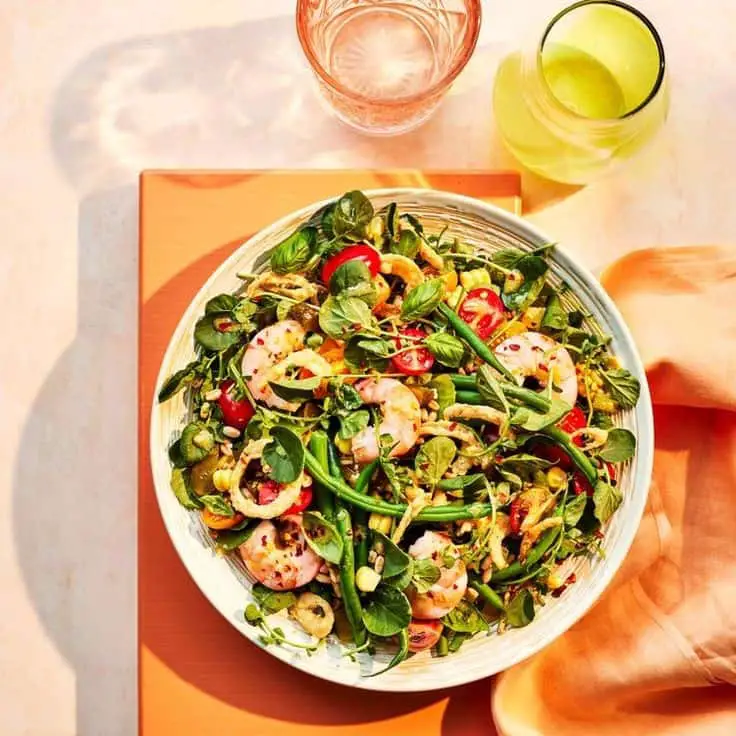 Early Spring Salad With Fennel, Watercress, Pomegranate And Hazelnut Vinaigrette