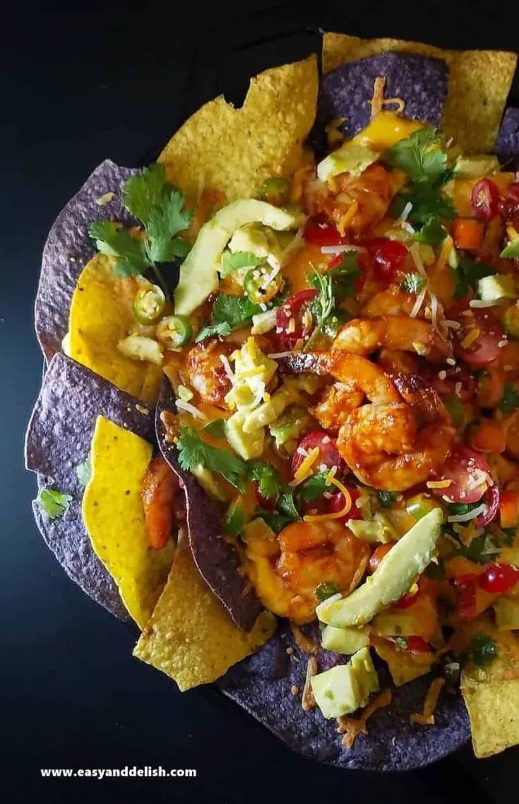 Fresh Shrimp And Avocado Nachos