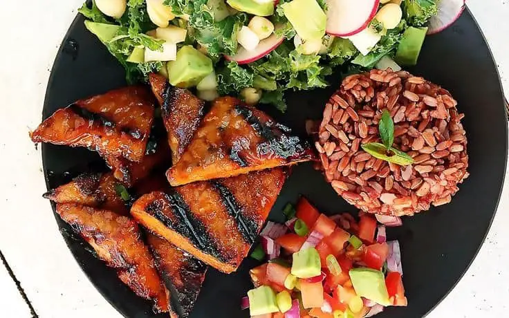 Air Fryer Spicy Mango Tempeh