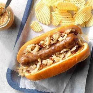 Puff Pastry Bratwurst With Curry Ketchup