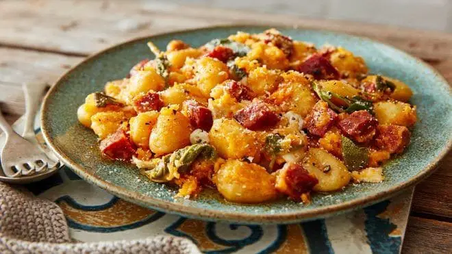 Sweet Potato Gnocchi With Fried Sage And Shaved Chestnuts