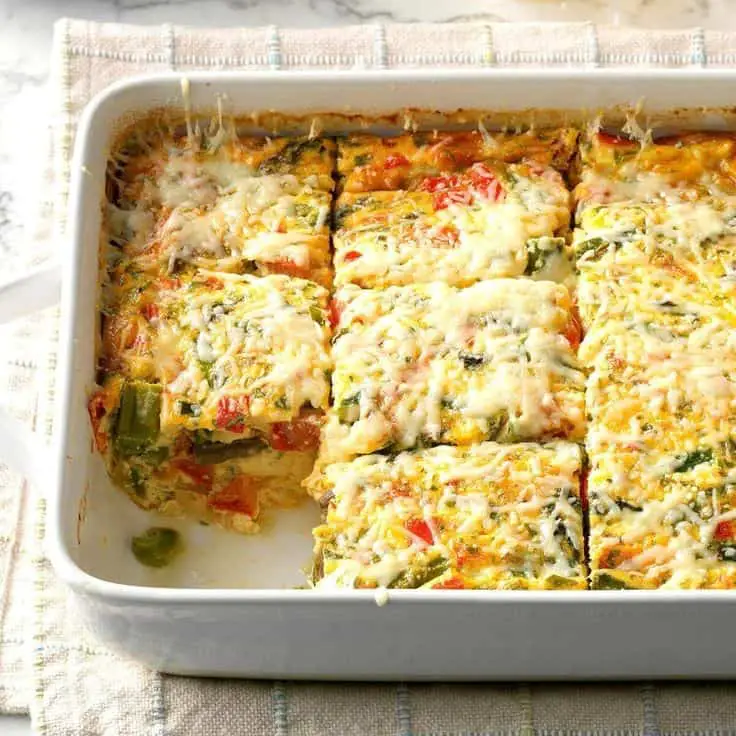 Peperonata And Spaghettini Frittata With Harissa Cream