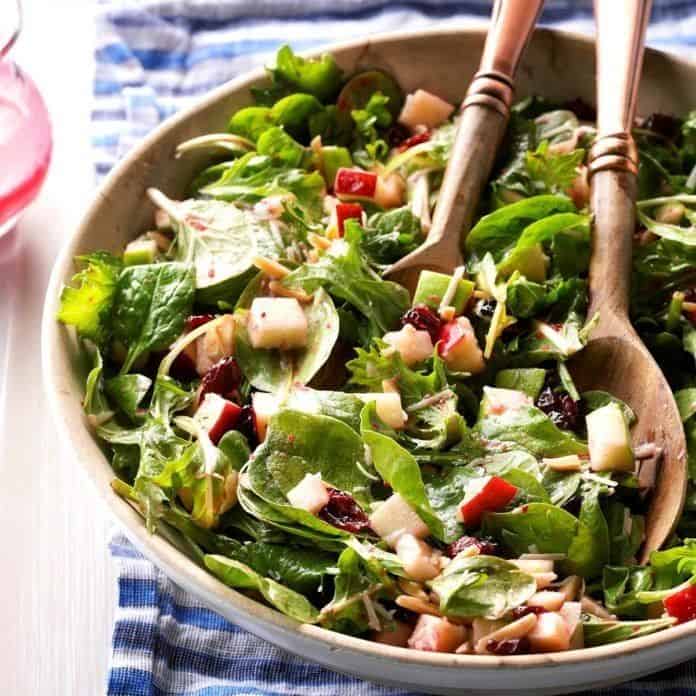 Roasted Apple Spicy Salad With Maple-Cider Infused Vinaigrette