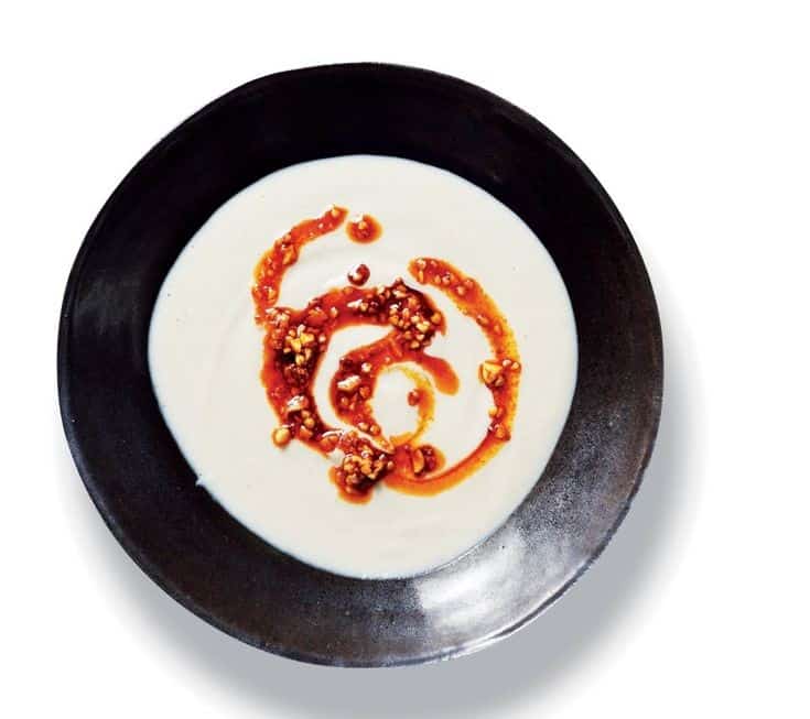 Cauliflower Cashew Soup With Crispy Buckwheat