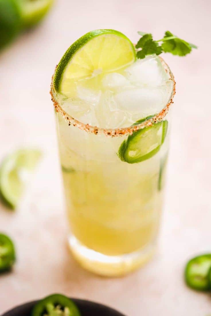 Spicy Skinny Margarita With Matcha