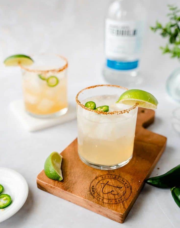 Cilantro Infused Skinny Spicy Margarita