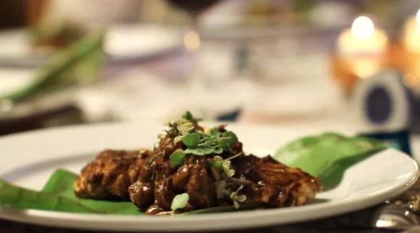 Roast Salmon With Ancho Chili-Ginger Sauce