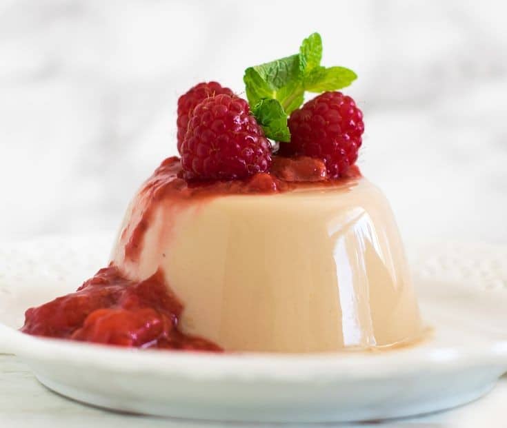 Rose Strawberry Panna Cotta