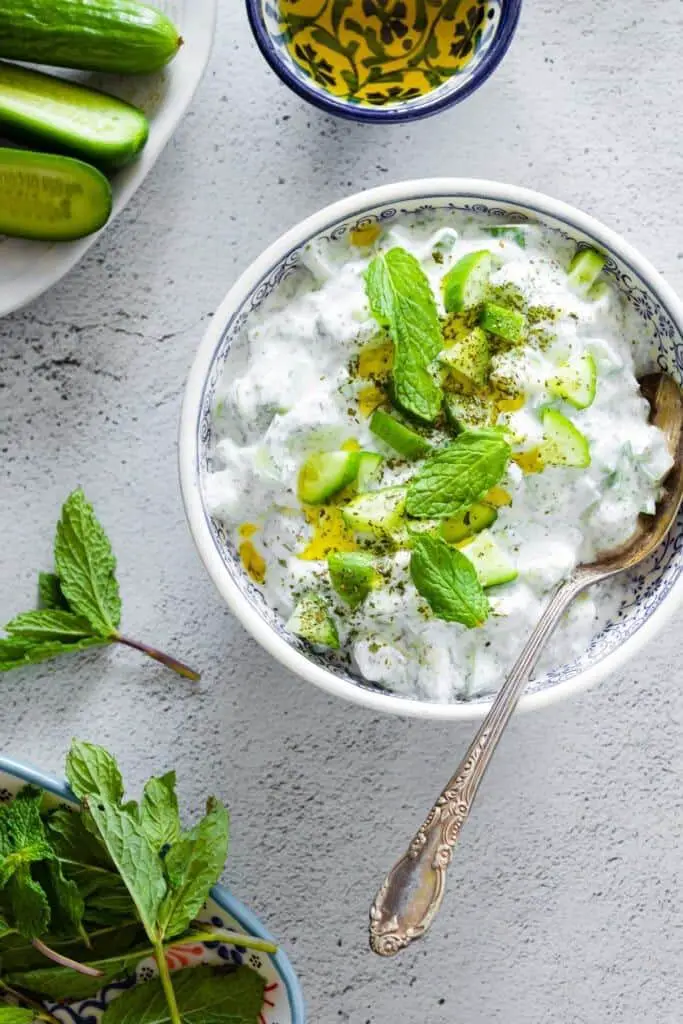 Jajik (Cucumber Yogurt & Mint Salad)