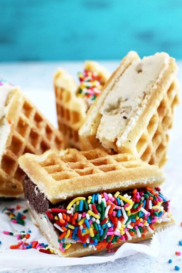 Sprinkle Waffle Donuts