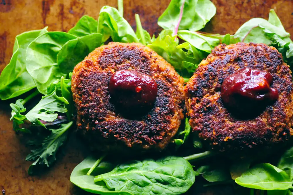 BBQ Walnut Chickpea Veggie Burgers