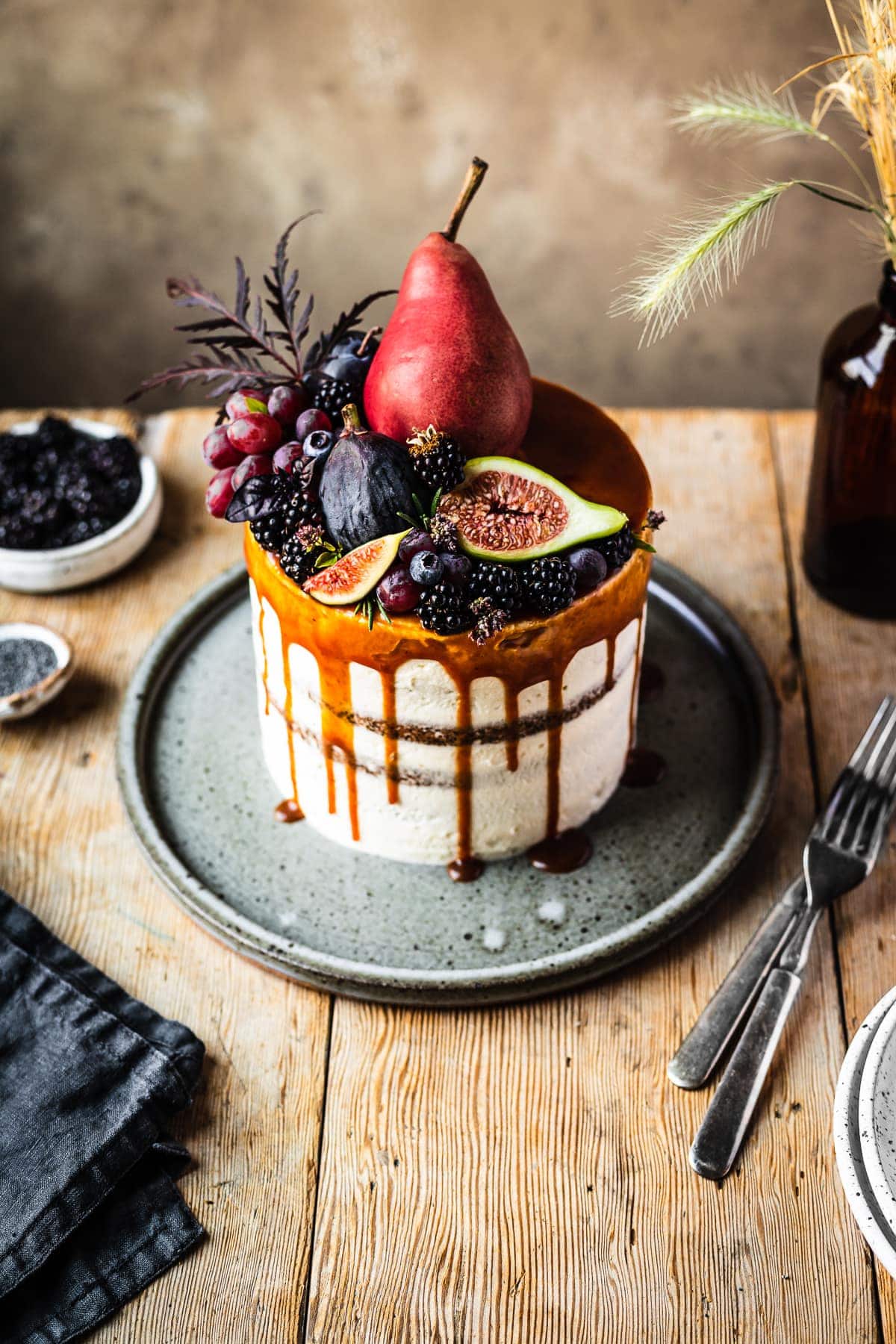 Blackberry Poppyseed Layer Cake