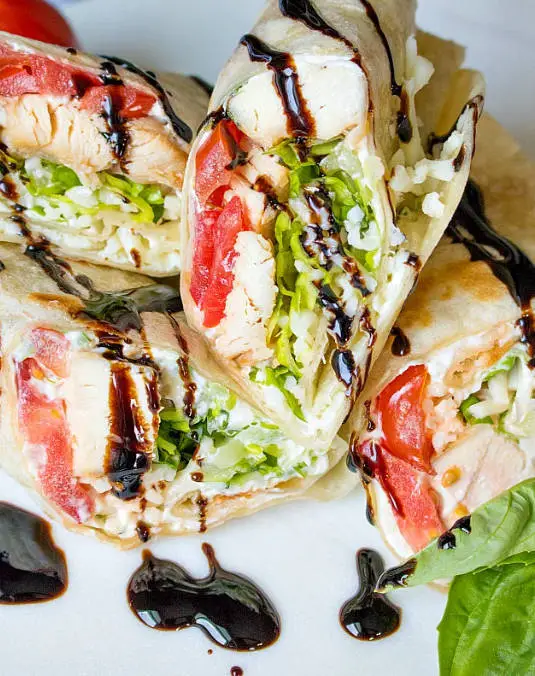 Caprese Chicken Cheese Wrap