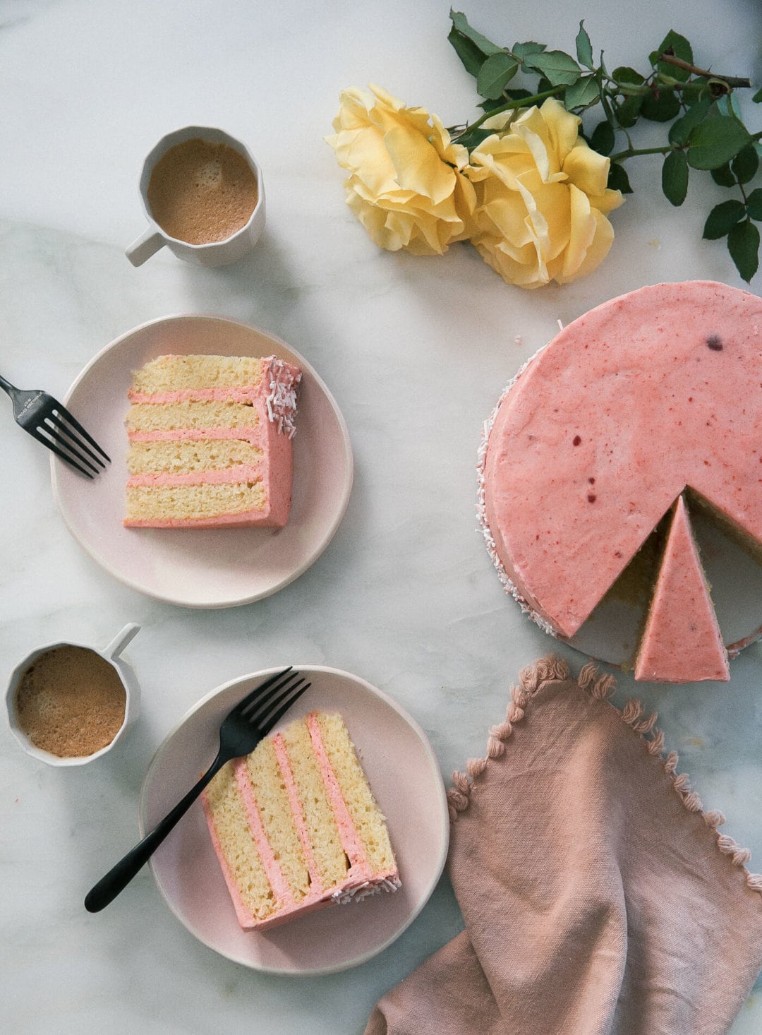 Corn Cake With Guava Frosting