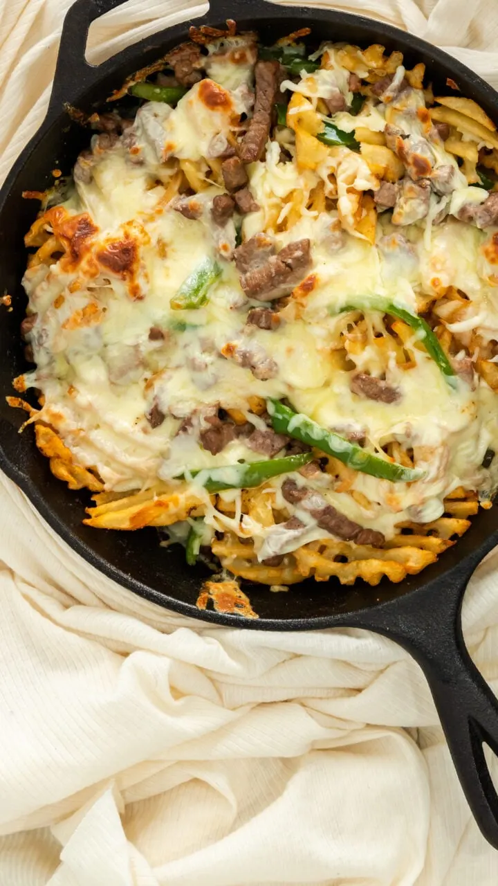 Easy Philly Steak And Cheese Fries