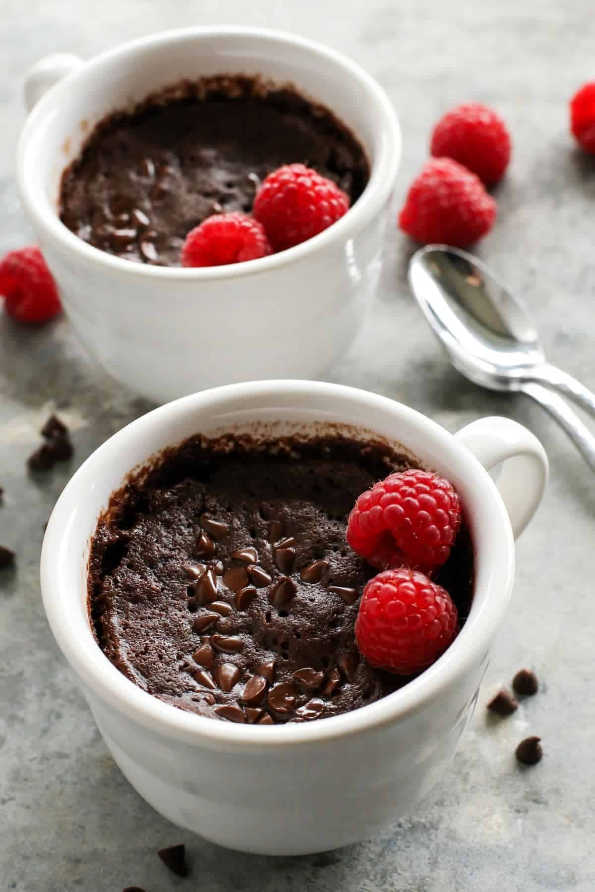 Gooey Chocolate Mug Cake For Two