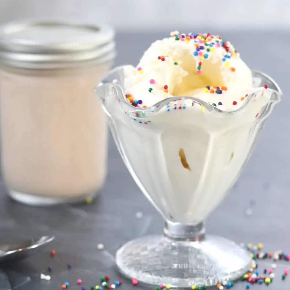 Ice Cream In A Mason Jar