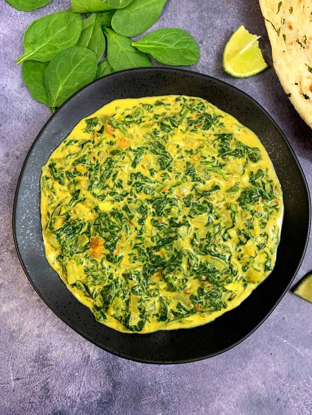 Indian Style Creamed Spinach