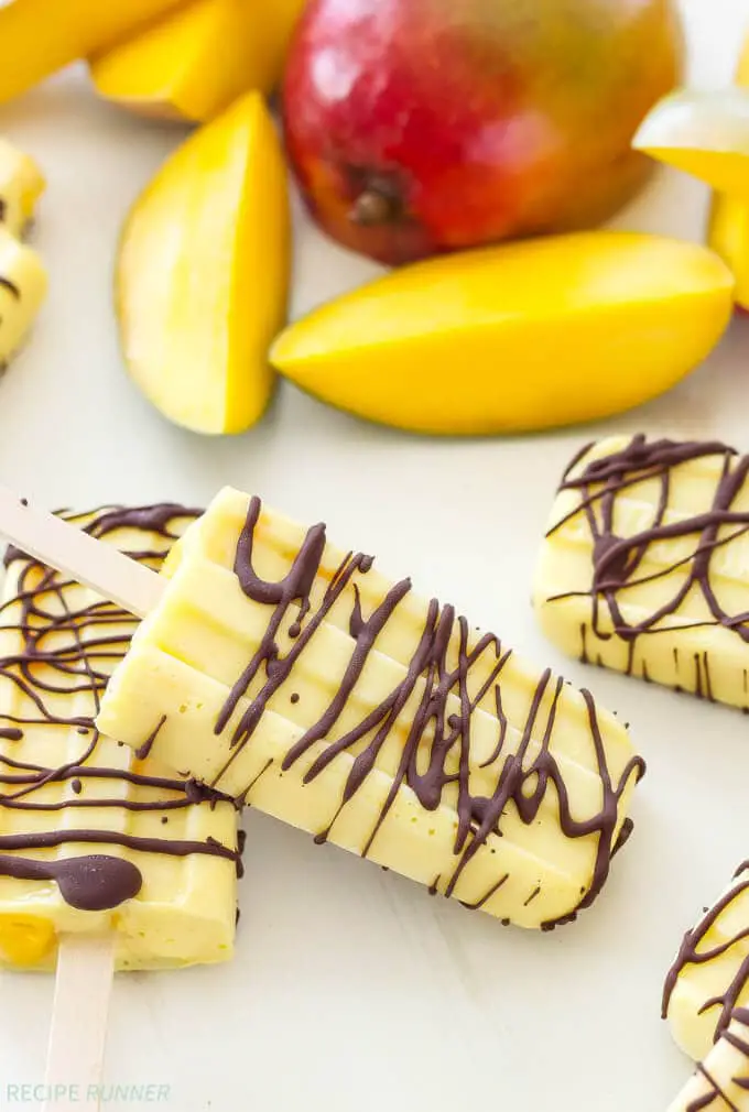Mango Popsicle With Chocolate