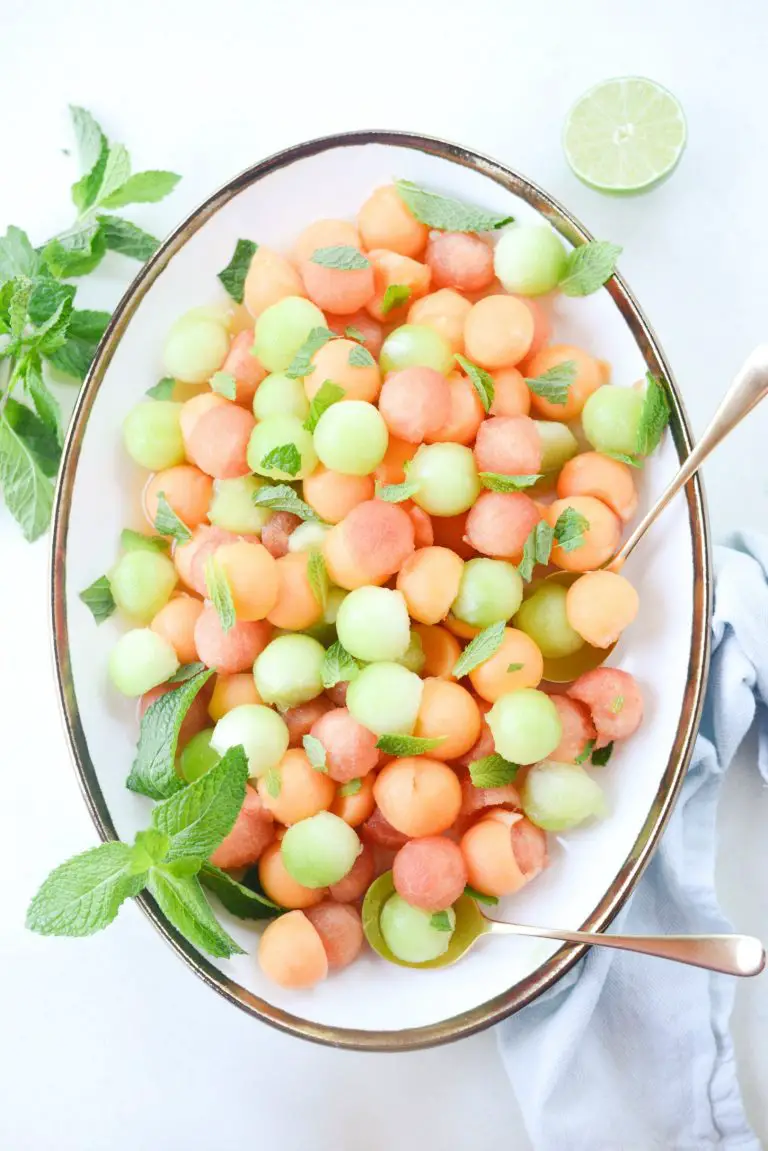 Melon Ball Salad With Lime Syrup