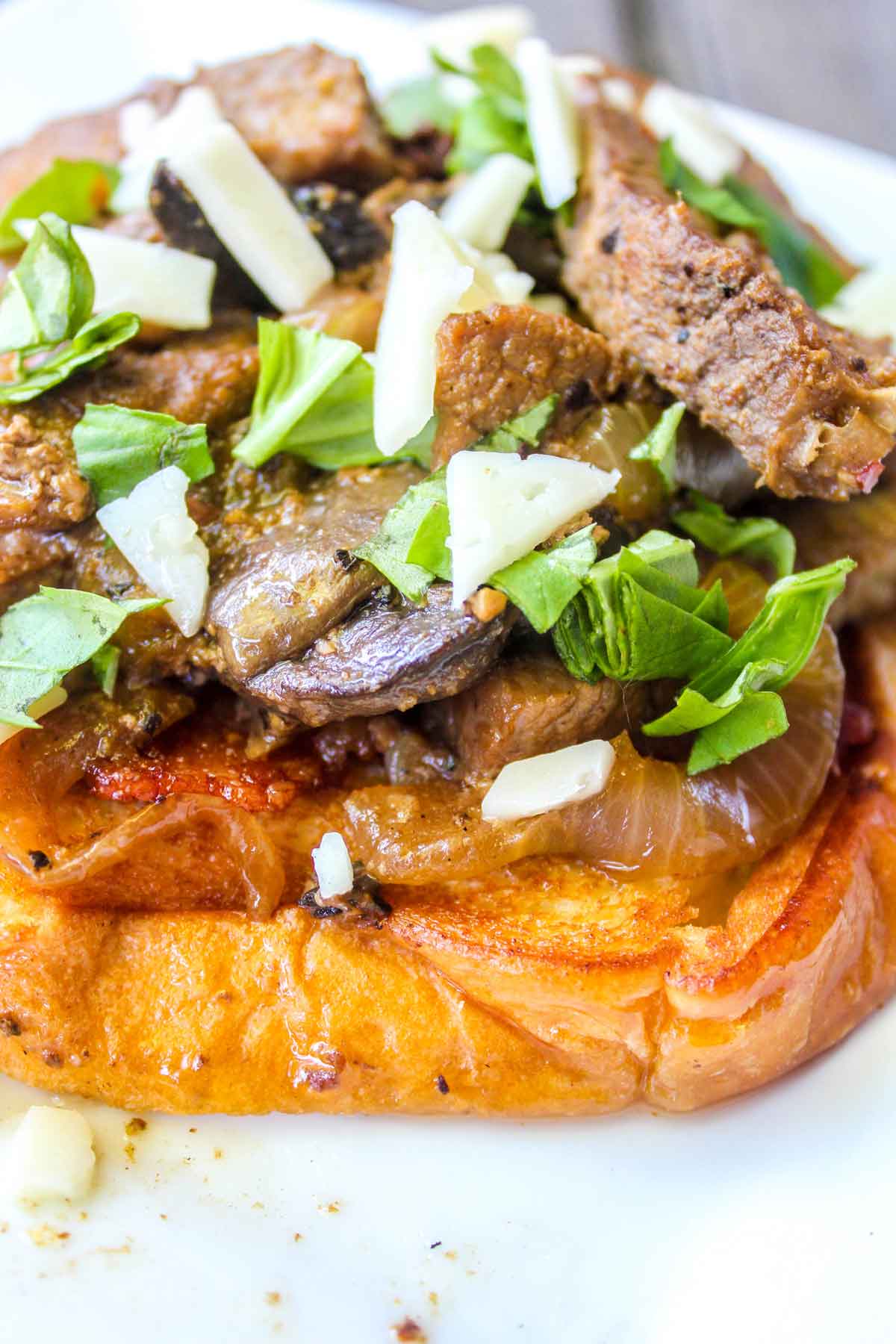 Open-Faced Steak Sandwich