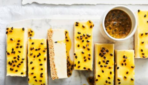 Passion Fruit Cheesecake Bars