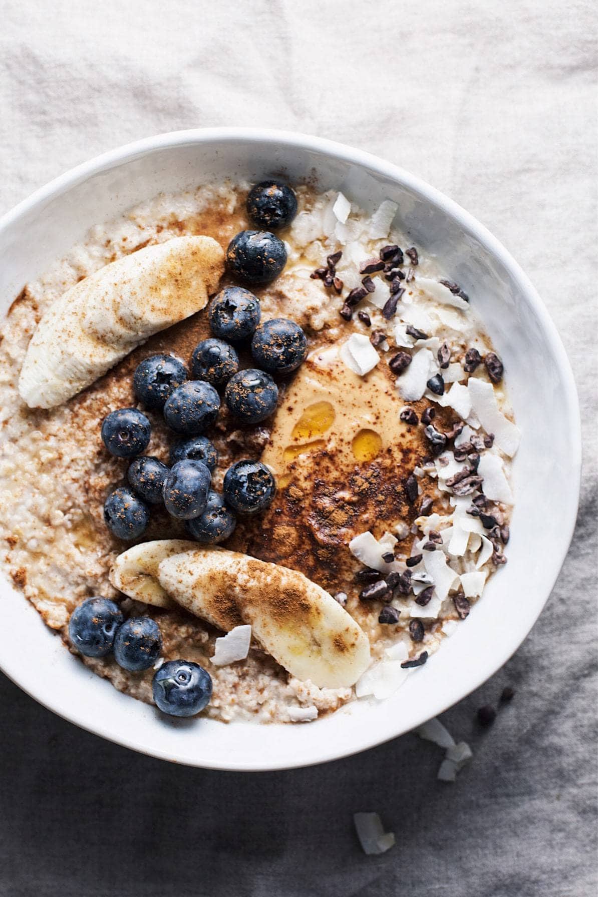 Peanut Butter Oatmeal In A Bowl