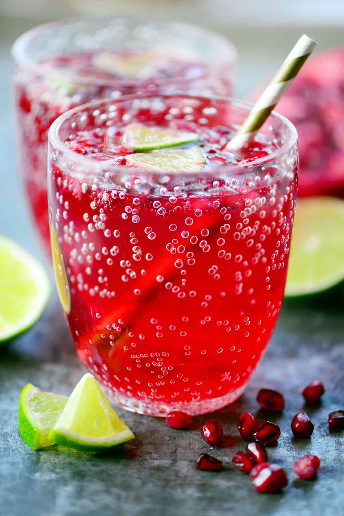 Pomegranate and Lime Cordial