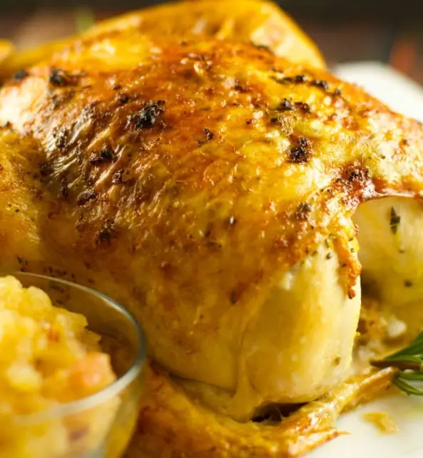 Rosemary Roasted Chicken With Applesauce