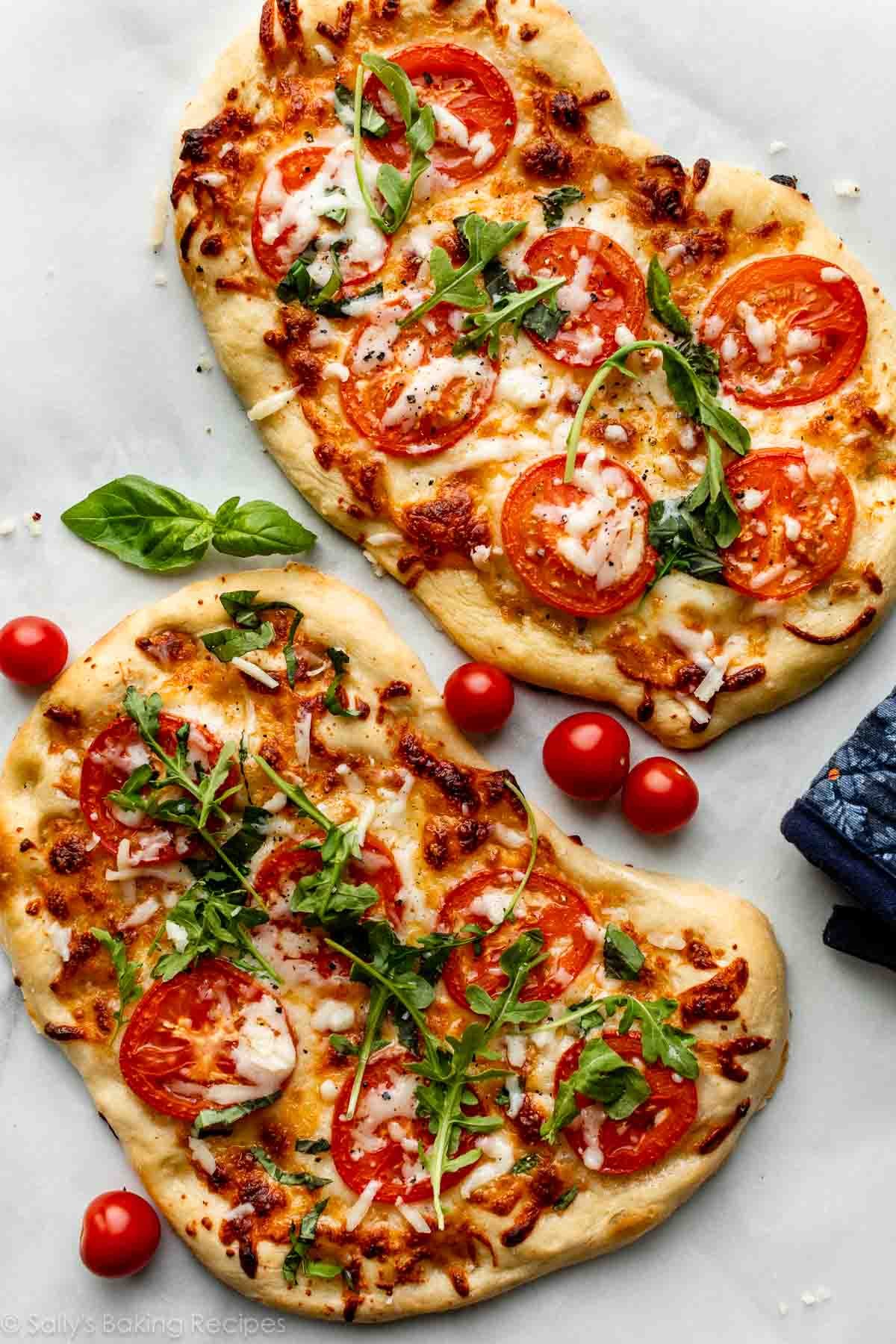 Sausage And Garlic Flatbread Pizza