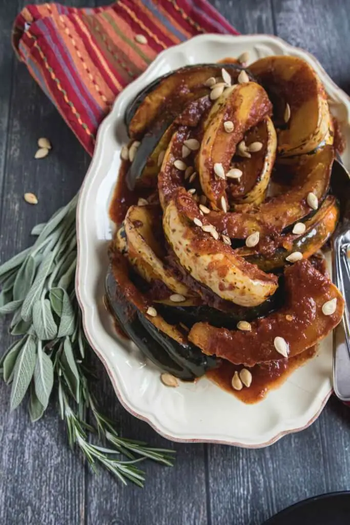Spicy Slow Cooker Acorn Squash