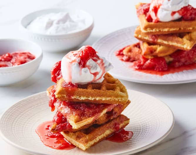 Strawberry Shortcake Waffles
