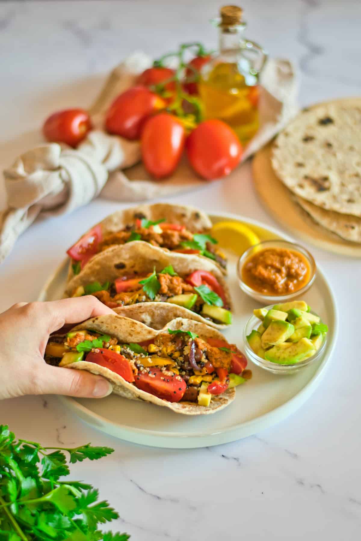 Vegan Quinoa Tacos With Beans