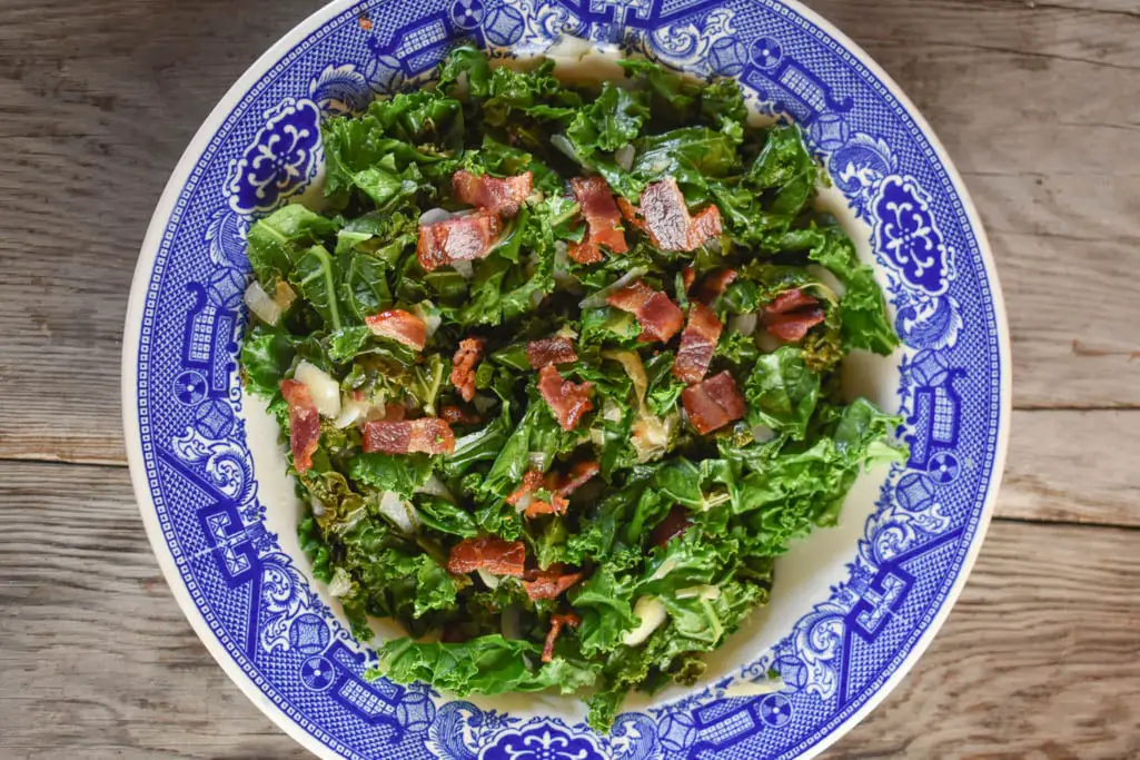 Wilted Kale With Bacon And Vinegar