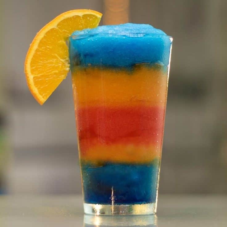 Tropical Peach Pineapple Alcoholic Slush