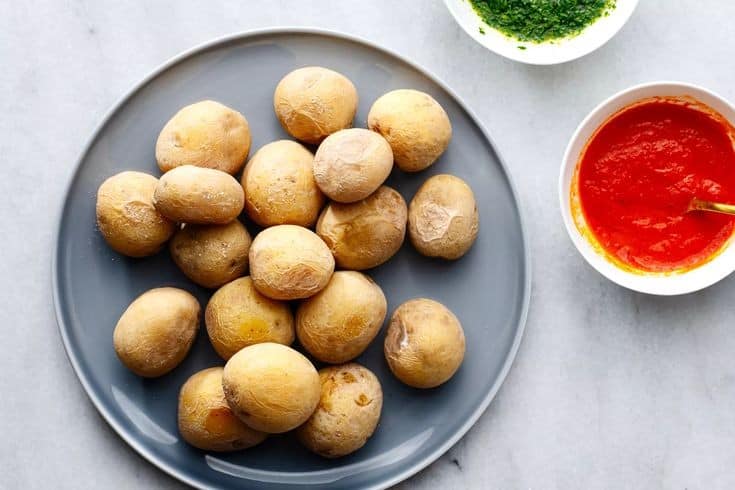 Salt Potatoes With Drizzled Melted Butter