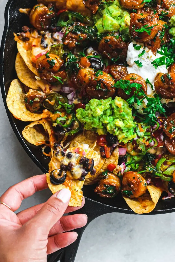 Sheet Pan Shrimp Nachos