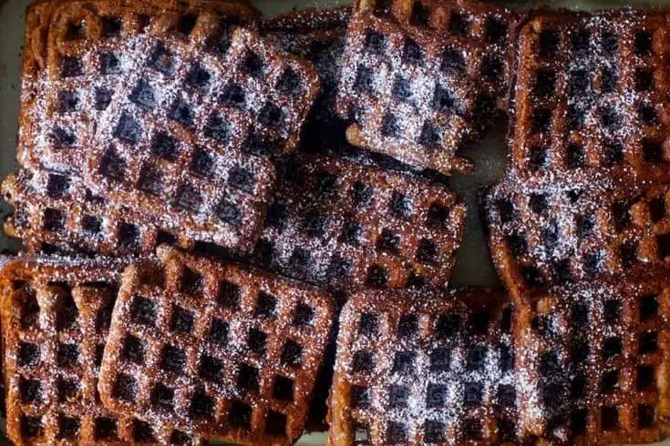 Cinnamon Roll Waffle Ice Cream Sandwiches