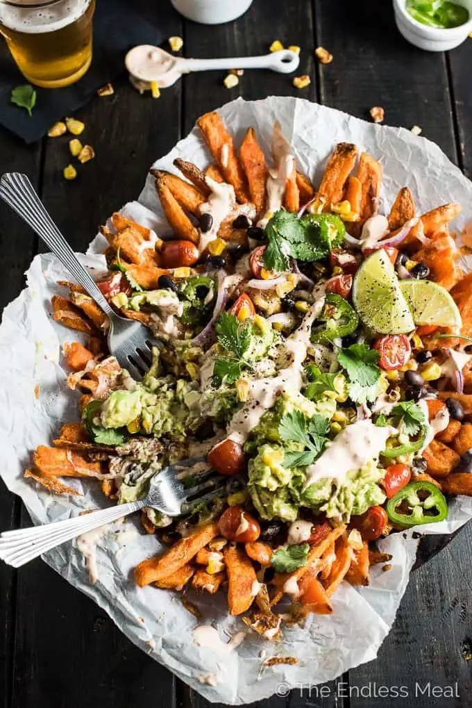 BBQ Chicken Loaded Cheesy Fries