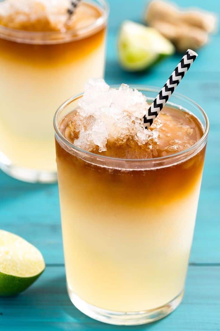 Spiked Sparkling Basil Lemonade