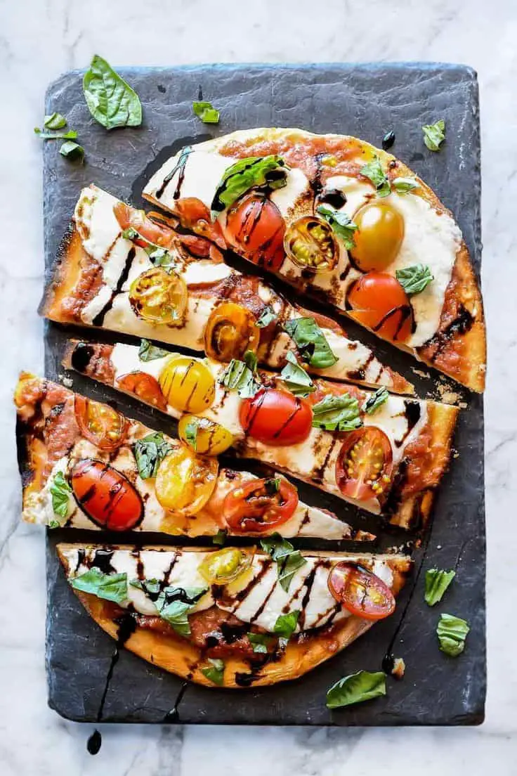Spinach, Caramelized Onions And Feta Pizza Flatbread