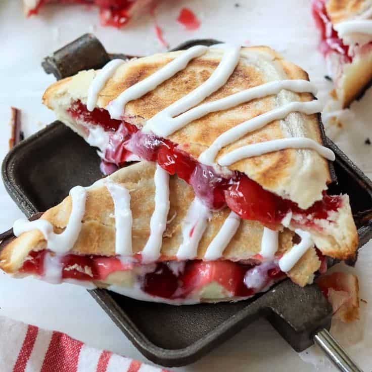 Pie Iron Garlic Bread