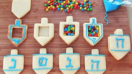 Spinning Hanukkah Dreidel Cookies