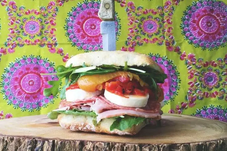 Roasted Chicken Caprese Sandwich
