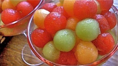 Melon Ball Infused Water