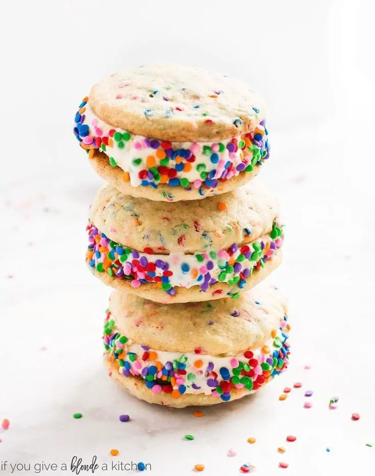 Birthday Rainbow Waffle-Wiches
