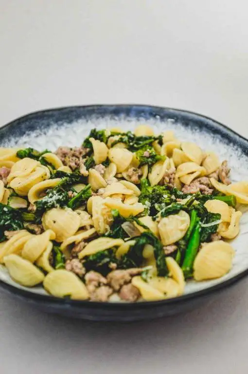 00 Flour Orecchiette with Sausage and Broccoli Rabe