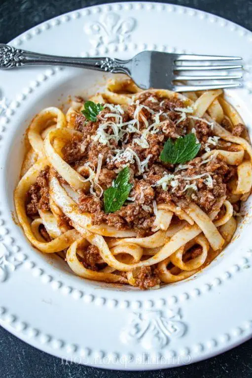 00 Flour Tagliatelle with Bolognese Sauce