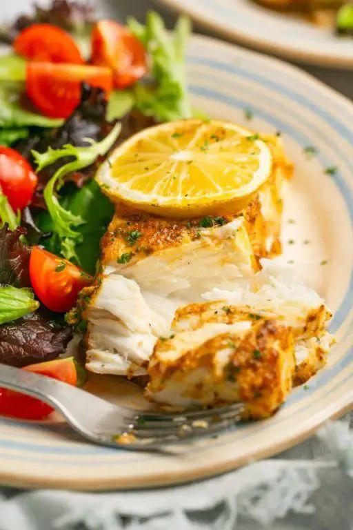 Air Fryer Halibut with Garlic Butter