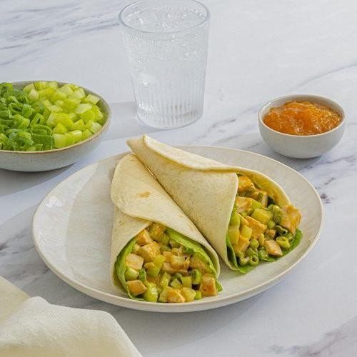 Apricot Chicken Salad Wraps